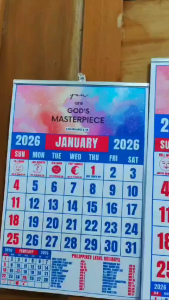 2026 Commercial Calendar Bible Verse Per Page Legal Long A3 Size (6 and 12 Pages)