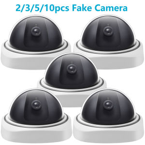 eMastiff | 2/3/5/10PCS Indoor Dummy Smart Surveillance Camera Home Dome Fake CCTV Security Camera with Flashing Red LED Lights No battery