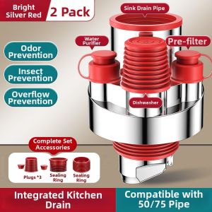 SUNINLIFE | Anti-odor Kitchen Drain Splitter 3 Way