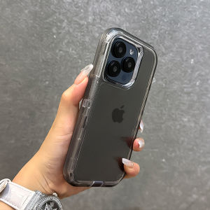 เคสโทรศัพท์แบบป้องกันระดับไฮเอนด์ ใสบางๆ สำหรับ Apple รุ่น 15 16 17 พร้อมช่องลมแบบหนา 3 ชั้น ป้องกันการตกหล่นพร้อมฝาปิดป้องกันฝุ่น