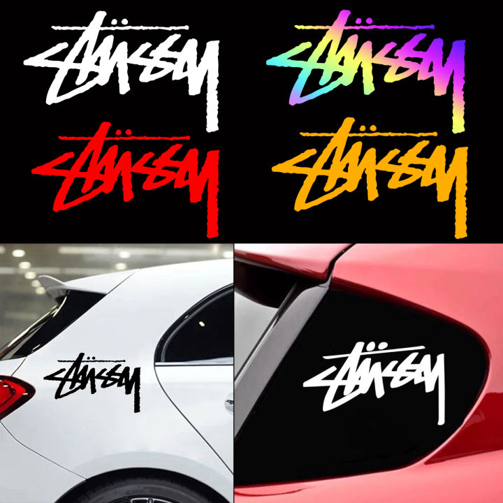 Stussy Logo Vinyl Sticker Reflective Car Window Body Decal Lazada Ph 