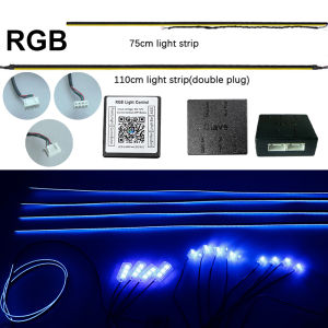 ‘LED LAMP App RGB LED Ambient Light RGB 4 Wires Atmosphere Lamp Accessories 75cm 110cm Lighting Strip Main/Sub Controller Parts
