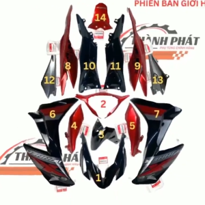 Dàn áo Winner X V2 Đen Đỏ Xám 2020 Zin hãng(bán lẻ từng món)