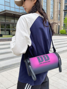 Trendy Letter Canvas Bag Women 2025 New Bicycle Riding Outdoor Shoulder Crossbody Commuting Sports Tubular Bag