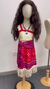 Moana Dress Girls Cosplay Ocean Adventure Role Play Costume One Shoulder Princess Kids Halloween Fancy Clothes Outfit