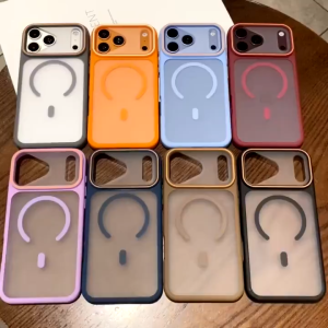 Macaron Color Minimalist Magnetic Mag-Safe Phone Case Matte Frosted PC Hybrid Cover For iPhone 18 17 16 15 14 13 Pro Max Plus Air