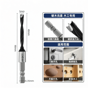DIYUE | Wood Working Hexagonal Shank Drill Bit for Door Locks Wood Plate Drilling