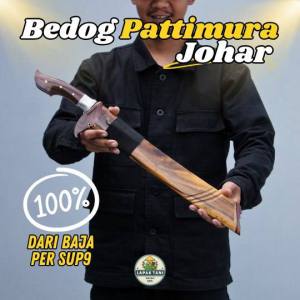 Golok Patimura kayu Johar 100% bahan dari bajaper asli proses ditempa & sipuh