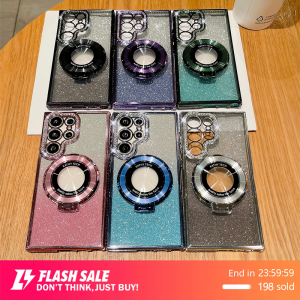 🇹🇭Ekcam 2 in 1 เคสกันกล้อง เคสแม่เหล็ก ใส ชาร์จได้ สำหรับ S21 S22 S23 S24 Plus Ultra for Samsung Galaxy โชว์โลโก้ PHONE CASE พร้อมฟิล์มเลนส์ สนับสนุน Magnetic เคสมือถือส่งจากไทย PHONE CASE