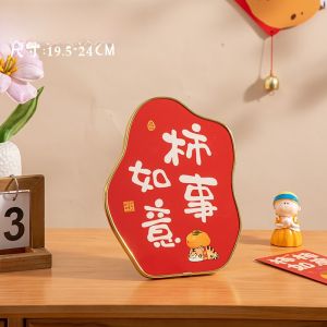 New Year Decorative Picture Frame Peace Joy Moving House Tabletop Decoration Living Room Decor Spring Festival Arrangement
