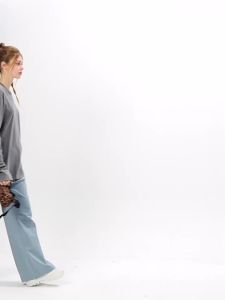 Turn Signal | Layered Long Sleeve T-shirt Cotton Loose Round Neck