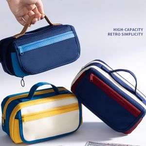 9-Layer Large Capacity Pencil Case - Durable Oxford Fabric Multi-Compartment Organizer Portable and Washable
