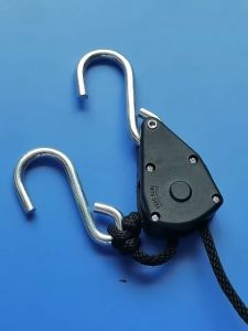 2pcs Katrol Tali Guyline Stopper & Carabiner Pengencang Tali Tenda