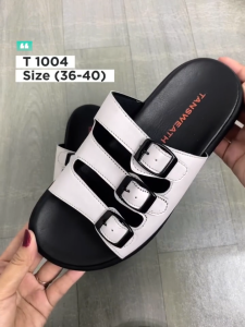 Tansweath - T 1004 Sandal Wanita White Platform Sandal Wedges Wanita Daily