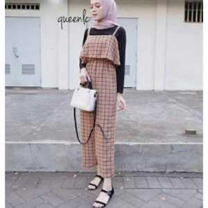 JUMPSUIT MONALISA SQUARE / JUMPSUIT KOTAK-KOTAK WANITA TERLARIS 2023 // DJAYA STORE