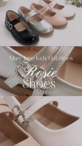 SAHIKU Rosie Kids Flatshoes Sepatu Natal Anak Perempuan Mary Jane Hak 2cm Ringan Antislip Size 26-35