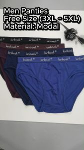 Men Underwear 50 - 90kg  High Waist Elastic Briefs Comfort Anti-bacterial Underwear Seluar Dalam Lelaki 4 Warna