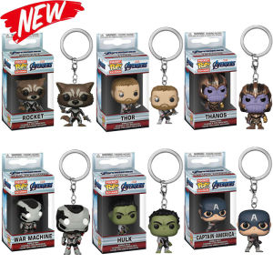 <Available> Original Box Avengers Figurine Keychain Superhero Iron Man Hulk Captain America Thor Action Figures Pendant Gift