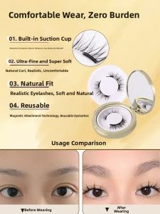 MONLEYTA | Natural Looking Magnetic False Eyelashes For Women Realistic Sunflower Soft Magnetic Whole Strip From Official Flagship Store