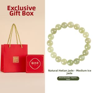 FUJINJIA | Authentic White Nephrite Hand Chain