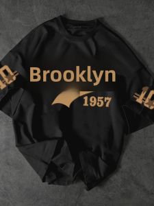 Nam Mùa Hè Thoáng Khí Áo Thun 1957 In Chữ Cổ Tròn Cổ Đô Thị Top Nhẹ Nhanh Khô Hút Ẩm Ngoài Trời Đan