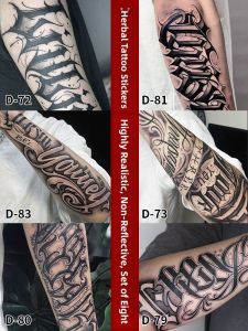 MONLEYTA | Non-Reflective Gradient Waterproof Tattoo Stickers Permanent Mens Dark Style Flower Arm Womens Half-Permanent Ins Style