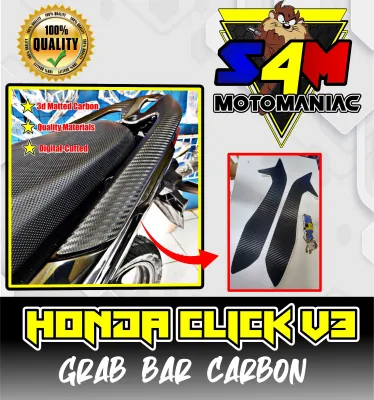 Honda Click V2 and V3 Stock Grab bar Carbon sticker