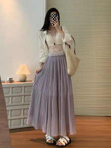 YANTONG | White Summer Flare Skirt