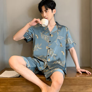 DTHN | Breathable Cooling Summer Short Sleeve Shorts Sleepwear