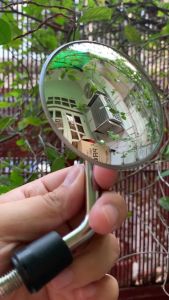 Gương cầu lồi mini gắn các dòng xe máy - thiết kế nhỏ gọn chân xi inox sáng bóng