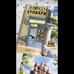 Sổ Tô Màu Coloring Book Chủ Đề Phong Cảnh – 24 Tờ Khổ A4 21x29.7cm & 20x20cm LIM ART