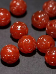 Natural Agate Loose Beads DIY Bracelets And Necklaces Red Old Mahogany Color Beads Buddhist Prayer Beads Fashion Jewelry