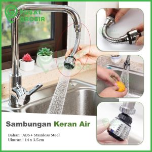 Sambungan kran air Stainless Fleksibel saringan keran wastafel cuci piring Dapur faucet shower westafel penyaring aer westapel wastapel