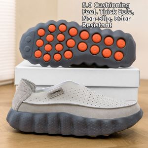 CVPAJ | Vintage Style Bean Shoes Mens Breathable Lace-up Casual Shoes