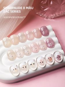 Bộ Sơn Gel Móng Tay XEJAYI 6 Màu 15ml Màu Nude Trong Suốt Sử Dụng Đèn UV/LED Gel Ngâm Bán Vĩnh Cửu Chất Lượng Salon Làm Nail Tại Nhà