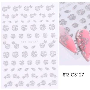 Sticker nhũ Flash ánh xà cừ dán móng trang trí nail siêu sáng