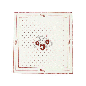 Angel Rabbit Star Ring American Retro Khaki Letter Print Multi-Purpose Scarf Can Be Used as Tube Top Headscarf Fashion Accessory