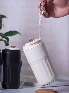 450ML Stainless Steel Coffee Cup Digital Display Travel Thermal Leak-Proof Thermos Bottle Mug Vacuum Flask Insulated Cups Cups Mugs & Saucers