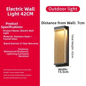 VINCAN | Waterproof Outdoor Solar Crystal Wall Light