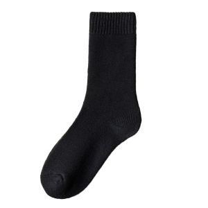 Mens Thickened Long Tube Socks Anti-Odor Fleece Lined Towel Socks Warm Loop Wool Mens Solid Color Floor Socks Winter Socks