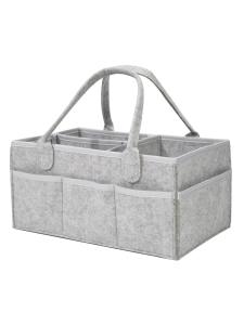 Detachable Wool Felt Diaper Bag Mommy Bag Storage Basket Wool Felt Urine Bag 001 Storage Simple Style Desktop Organizer