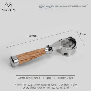 MUVNA Espresso Bottomless Portailfter Lucifer Series Naked Portafilter with Basket Fits E61/Nuova/Delonghi/Breville Machines