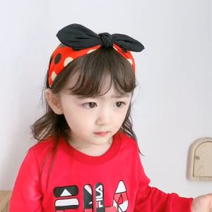 Cute Baby Girls Korean Princess Bow Ribbon Hair Headband Colorful Non-slip Fashion Hair Accessories