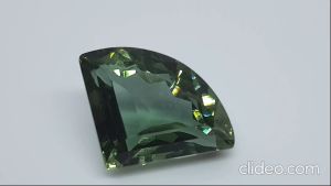 Natural Uruguay Green Amethyst 24.52 Cts. Pear Cut Eye Clean Grade Loose Gemstone