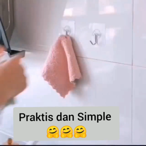 Kain Lap Cuci Piring Anti Minyak Serbaguna Bahan Microfiber Serap Air Warna Random PST