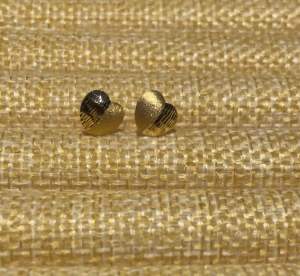 PAWNABLE 18K Saudi Gold Heart Half Dia Cut Earrings(Lightweight/Small lock)✨