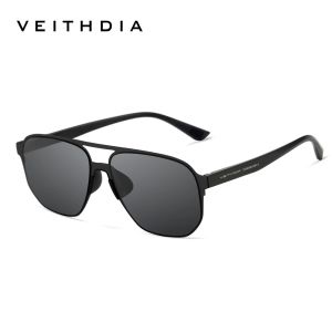Veithdia(VEITHDIA) | VEITHDIA Men Pilot Sunglasses Sport Polarized UV400 Nylon Lens Outdoor Driving Eyewear Stainless Steel Sun Glasses For Male 8221