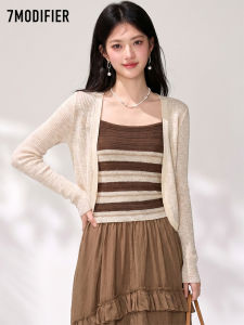 7.Modifier | Quần Áo Knitwear Mô Phỏng Lớp Đan Sọc Màu Hè Thời Trang
