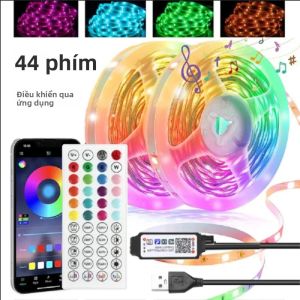 Đèn LED Dải Thông Minh 1-10m Sử Dụng Nguồn USB Điều Khiển Bằng Ứng Dụng 44 Phím Điều Khiển Từ Xa Hồng Ngoại Đồng Bộ Nhạc Đổi Màu RGB Đèn Nền Cho Phòng Ngủ