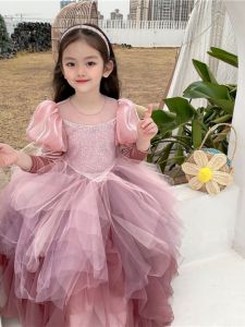 Sequined Mesh Princess Dress